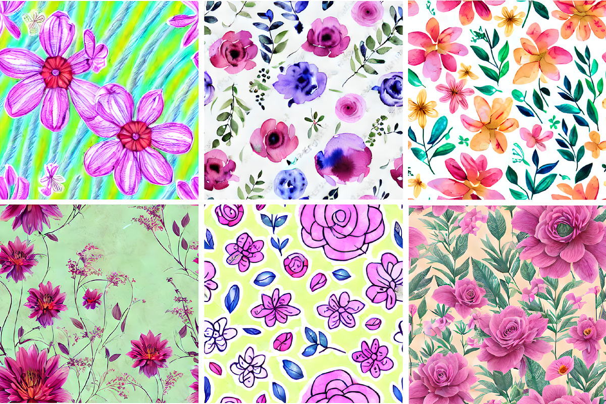 vintage floral pattern digital paper, a Pattern Graphic by jannatulpakhi (Photo 2 of 3)