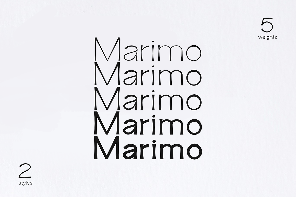 Marimo - Stylish Font Family, a Serif Font by Motokiwo (Photo 1 of 9)