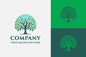 colorful vibrant tree logo design, a Branding & Logo Template by funpixel