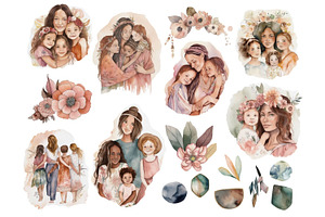 Beautiful Mama Clipart Collection