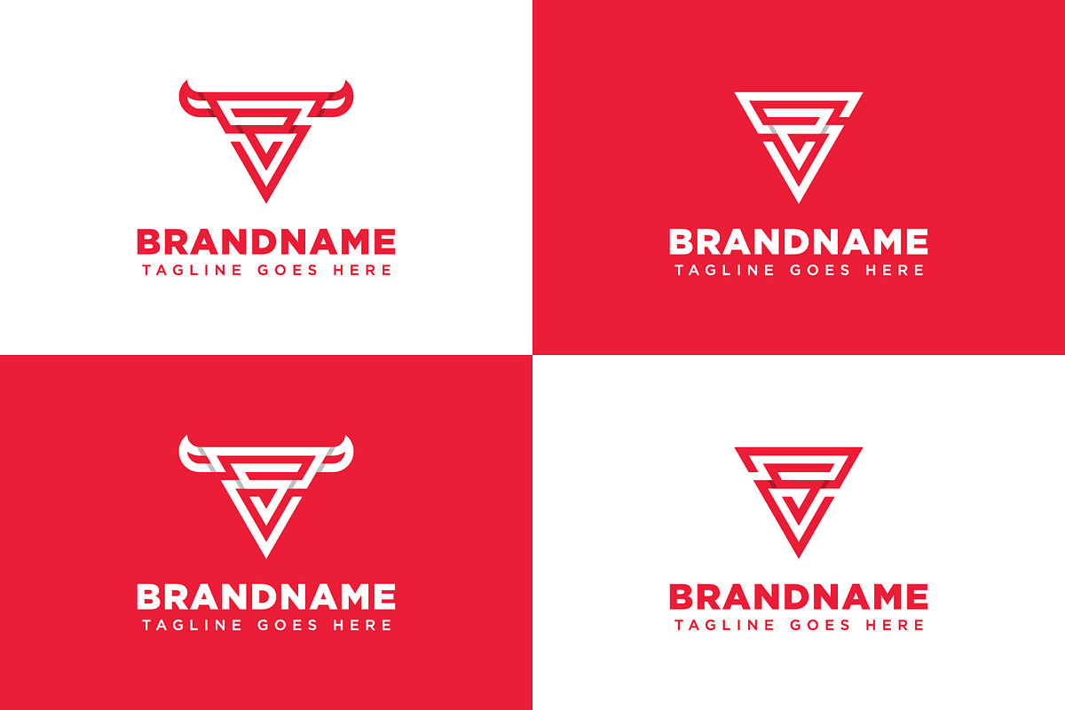 Letters SZ ZS Bull Triangle Logo, a Branding & Logo Template by Pray Art Design Studio