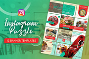Instagram Puzzle for Food Delivery, a Social Media Template by Brandify Studio (Thumbnail 1 of 2)