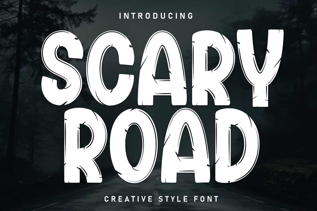 Scary Road | Script Font, a Script Font by Scratchones (Photo 1 of 8)