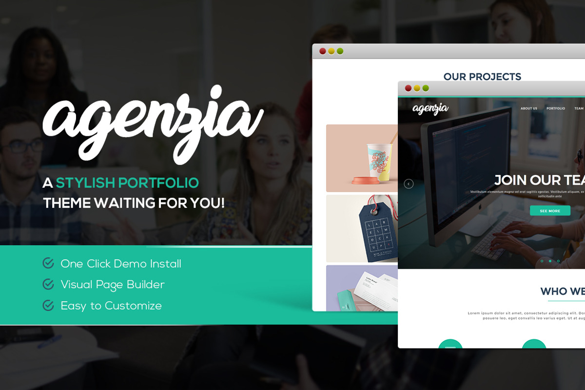Agenzia | Portfolio & Agency, a WordPress Template by ThemeBear (Photo 1 of 8)