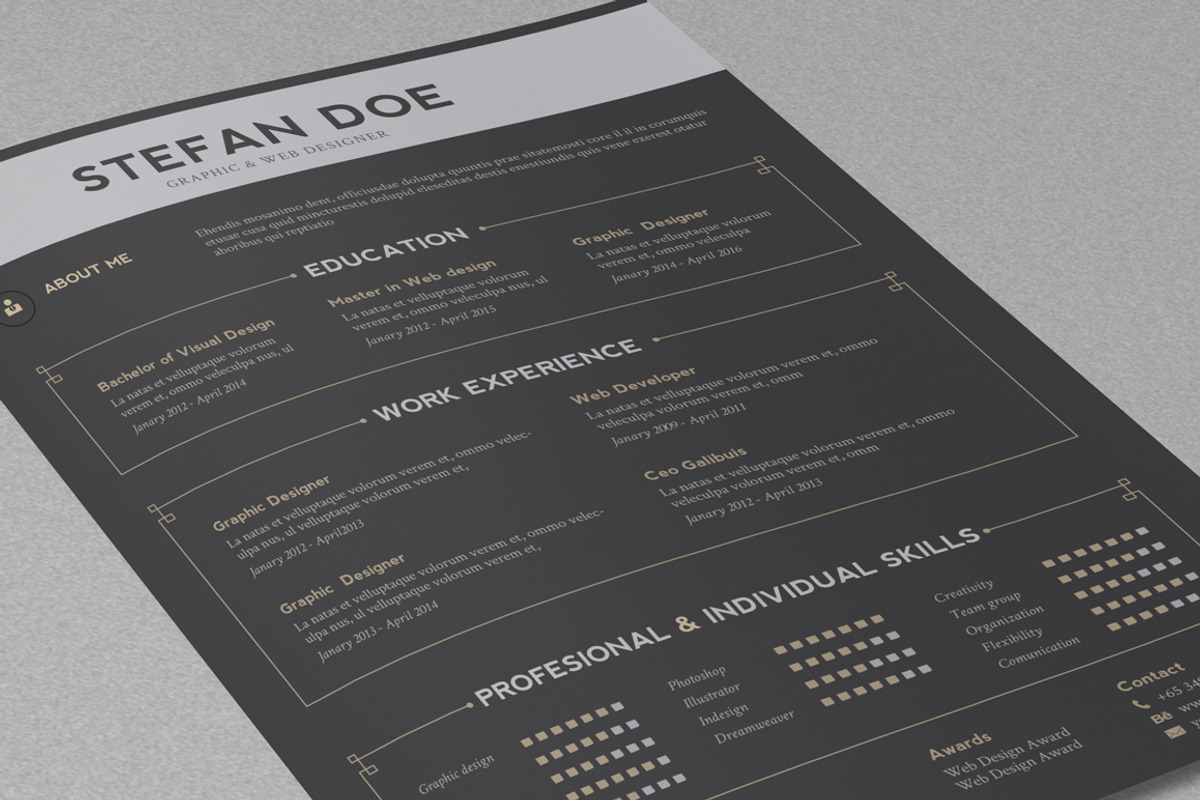 Retro Resume, a Resume Template by sz81 (Photo 3 of 4)
