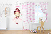 Little girls and pink flowers, a Decorative Illustration by Luba Vega (Thumbnail 7 of 7)