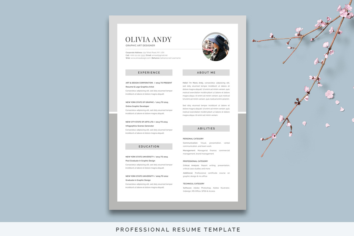 Resume Pack - Olivia, a Resume Template by Typography Prime (Photo 2 of 6)