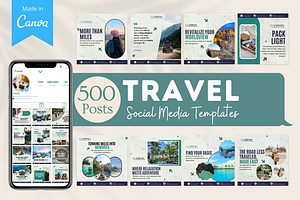 Travel Posts- Canva Templates