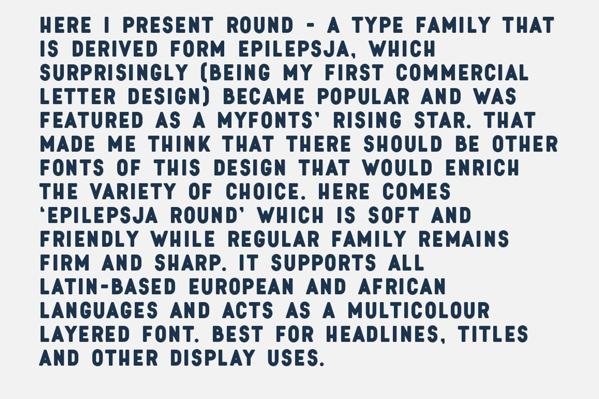 Epilepsja Round Fill, a Font by FONT-Bud (Photo 6 of 6)