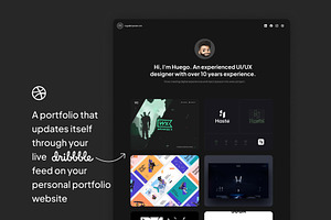 Dribbble Feed Portfolio Website