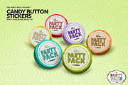 Candy Button Sticker Mockup, a Packaging Mockup by INCDesign (Thumbnail 4 of 6)