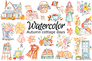 Autumn cottage days, a Background Graphic by GoodFairyClipArt (Thumbnail 1 of 2)