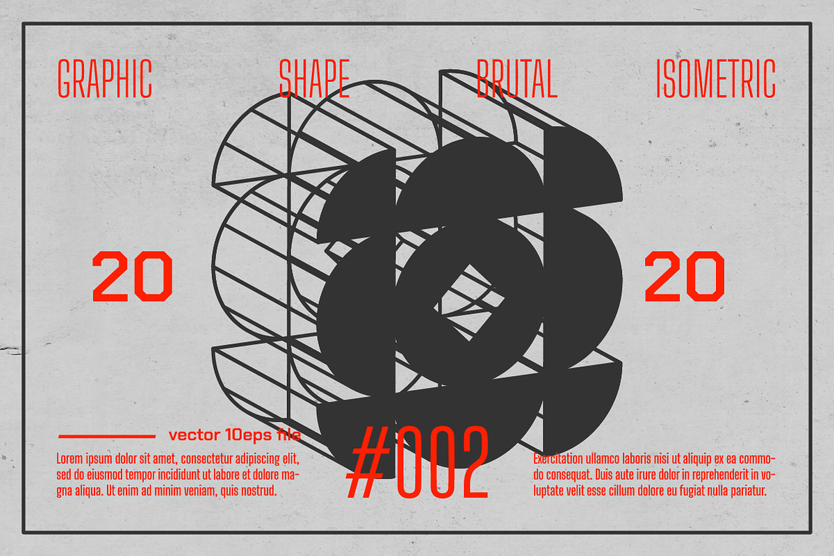 3D Wireframe Isometric Shapes | 2, an Object Graphic by MaximGertsen (Photo 11 of 11)