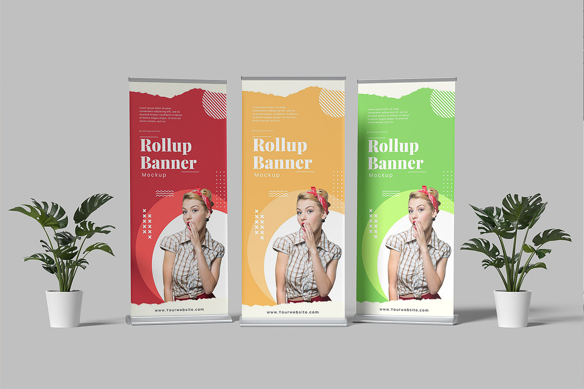 Rollup Banner Mockup, an Advertising Mockup by mahremdesign (Photo 2 of 9)