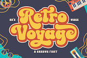 Retro Voyage a Groovy Font, a Script Font by Blankids Studio (Thumbnail 1 of 11)