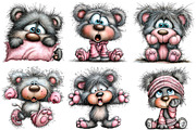 Funny Panic teddy bear Clipart, an Illustration by Craft Nest (Thumbnail 4 of 11)
