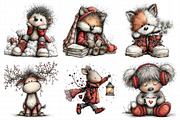 Whimsical Winter Animals Clipart Png, an Illustration by Daily.Designs (Thumbnail 5 of 8)