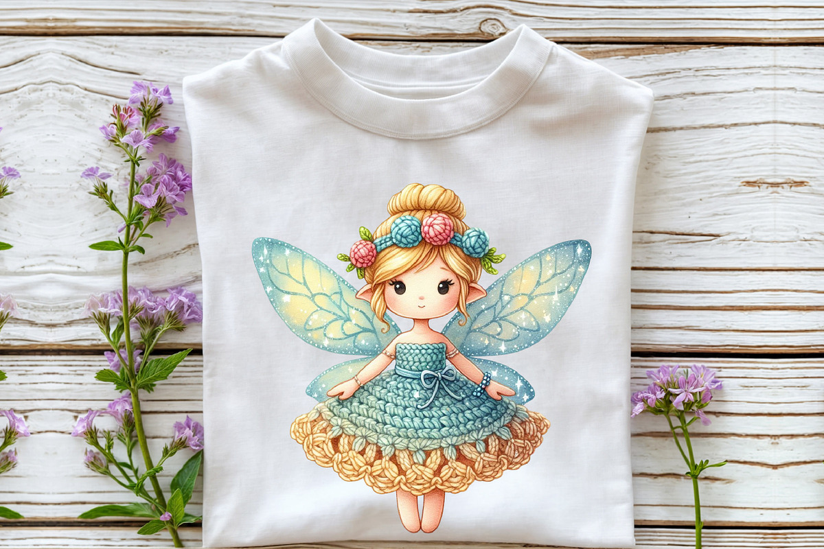 Crochet Fairy Mermaid Clipart, an Illustration by Rose Art (Photo 8 of 8)