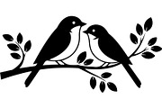 Birds on Branch Vector Collection, an Illustration by Designer_Momina (Thumbnail 12 of 21)