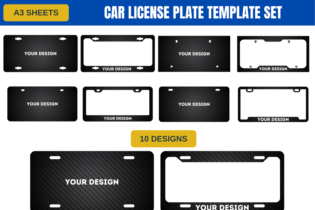 License Plate Template 354, a Graphic by AtacanDigital (Photo 3 of 3)