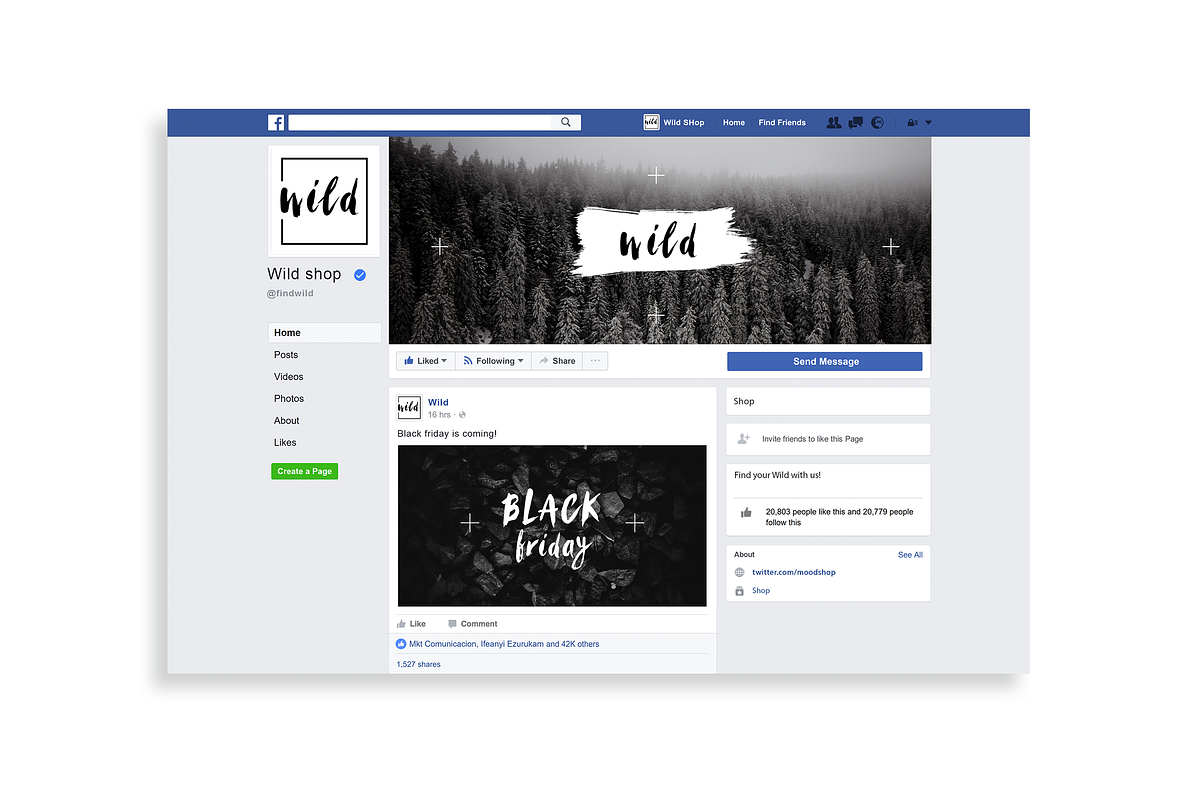 Black & White Facebook Ad Templates, a Social Media Template by Wild Ones (Photo 7 of 9)