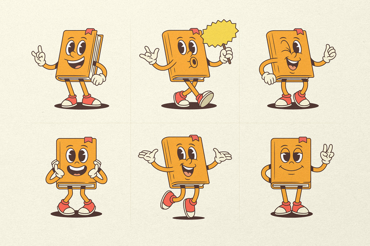 Textbook Cartoon Mascot Character, an Education Illustration by Vasya Kobelev (Photo 5 of 8)