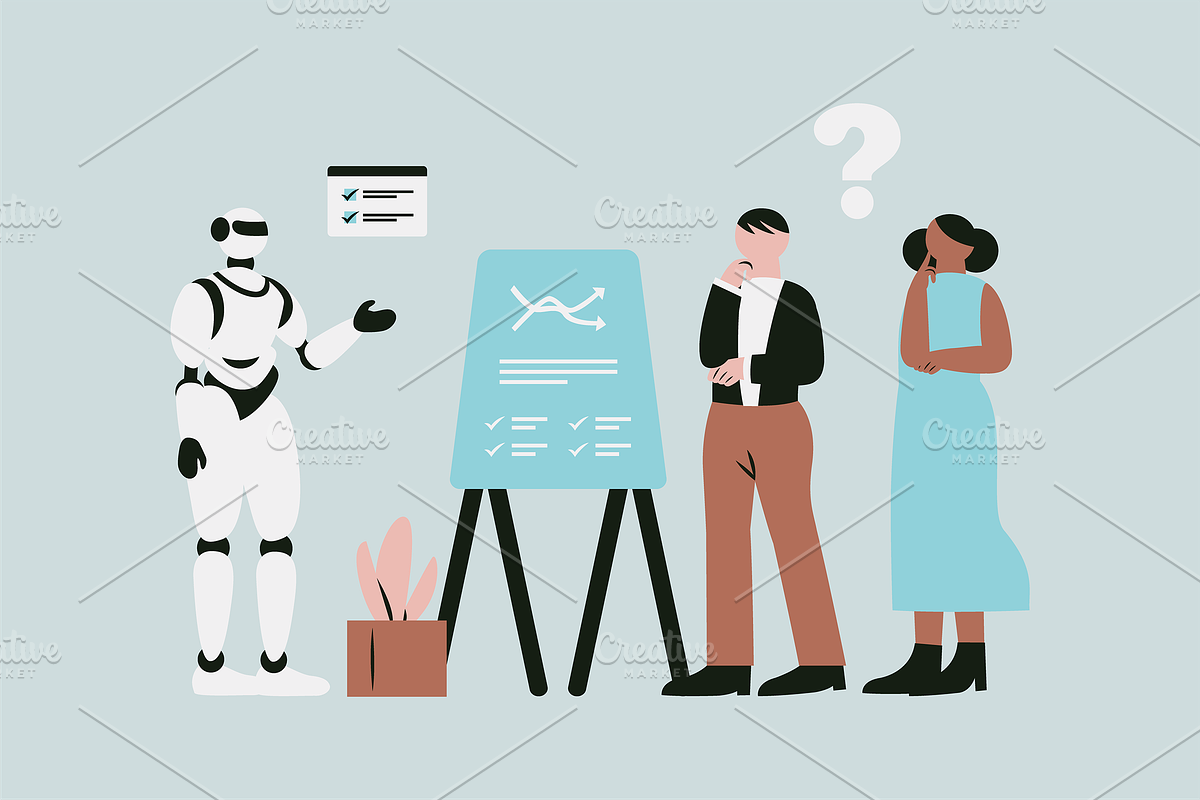 AI Robot vs Humanity Illustration, a Technology Illustration by Jump Studio (Photo 8 of 10)