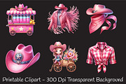 Cowgirl Summer Clipart, a Seasonal Illustration by RobertsArt (Thumbnail 2 of 8)