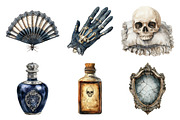 Watercolor Victorian Halloween Clipa, an Icon by Daily.Designs (Thumbnail 4 of 5)