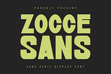Zocce Sans Serif Display Font