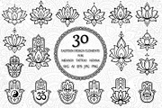 Oriental decorative elements, a Decorative Illustration by Katika Shop (Thumbnail 1 of 6)