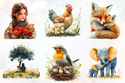 Doodle Mother's Day Watercolor Clipa, an Illustration by RobertsArt (Thumbnail 6 of 7)