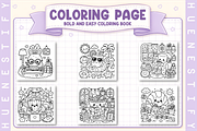 Foodie Cute Bold Easy Coloring Book, a Seasonal Illustration by HueNestify (Thumbnail 3 of 4)