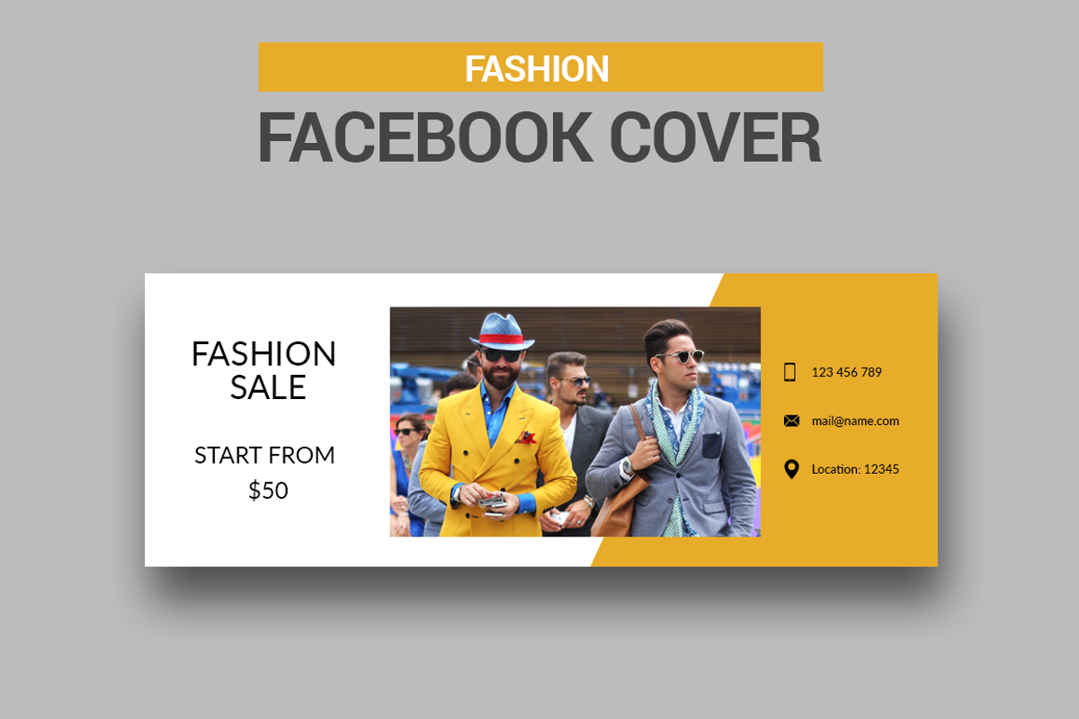 6 Fashion Facebook Covers, a Social Media Template by Creatricks