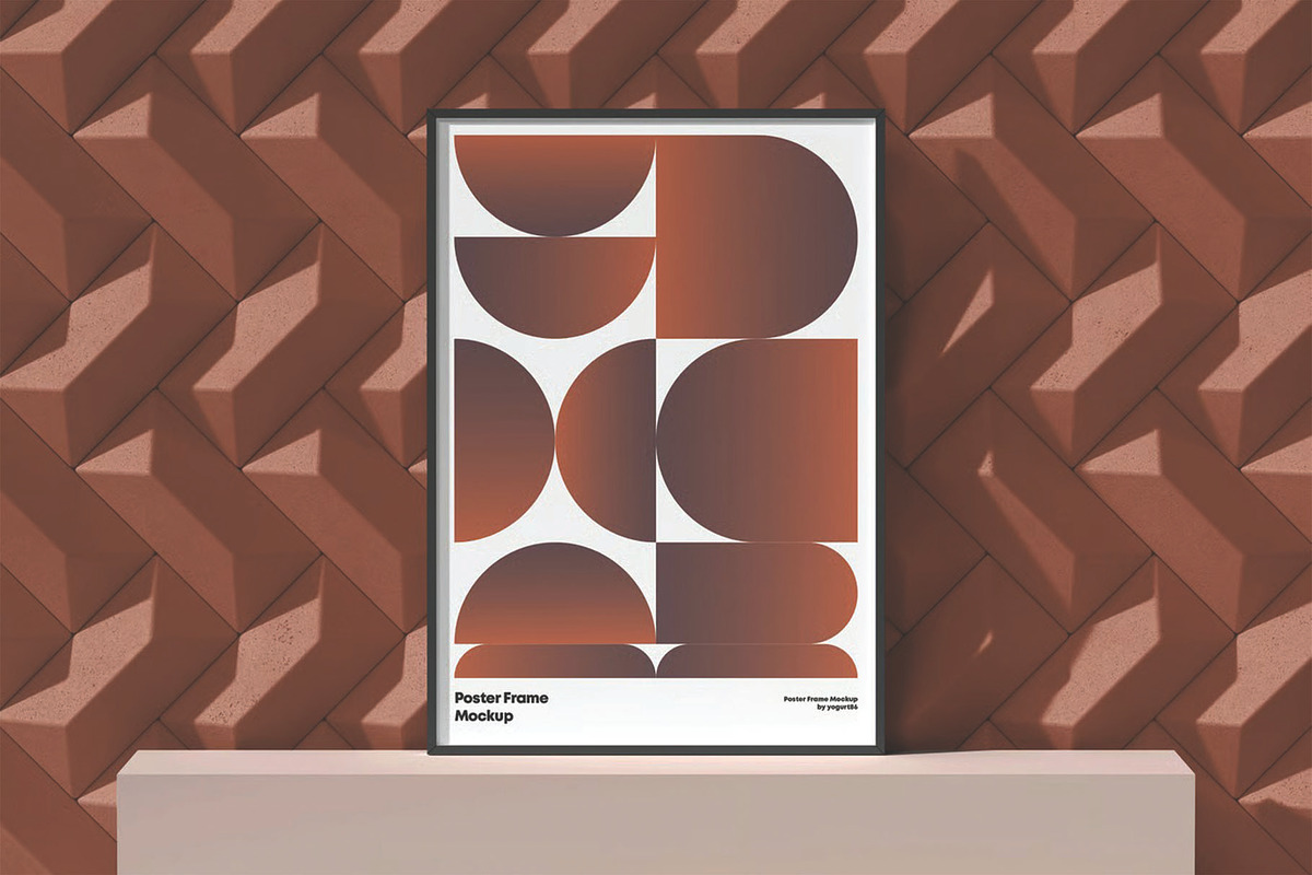 Minimalist Poster Wall Frame Mockup, a Packaging Mockup by DesignRushMarket (Photo 14 of 16)