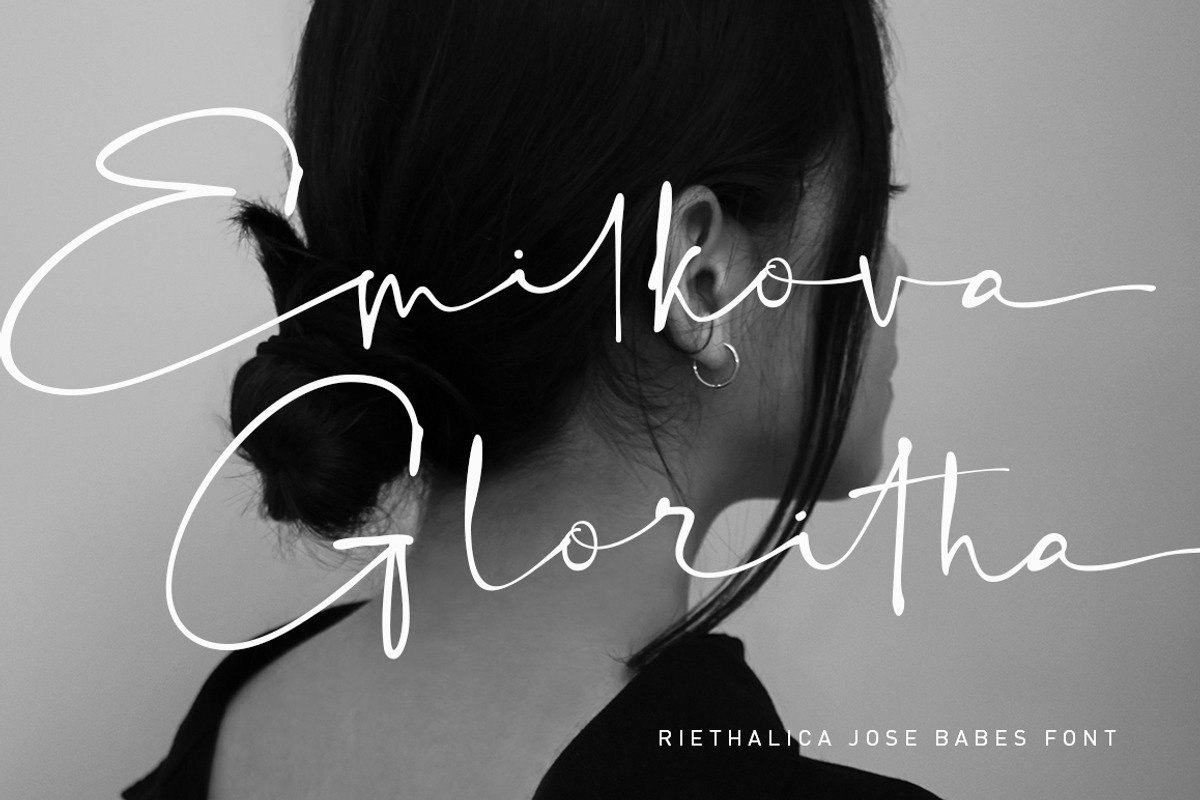 Rithalica Jope Babes, a Handwritten Font by akrtype (Photo 2 of 8)