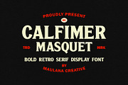 Calfimer Masquet Bold Retro Serif, a Serif Font by Maulana Creative (Thumbnail 1 of 7)