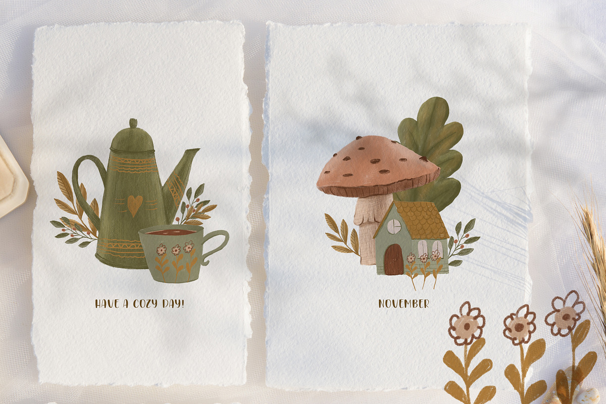 Cute fall and Thanksgiving clipart, a Texture Illustration by Tiana Geo (Photo 8 of 16)
