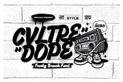 Cvltre Dope - Funky Brush Font, a Script Font by ikiiko (Thumbnail 1 of 7)