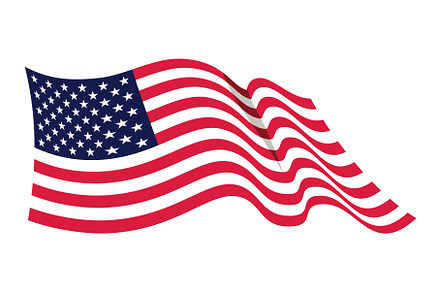 USA waving flag. American, an Object Illustration by Things for designers