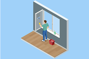Isometric illustration of a man, an Object Illustration by Golden Sikorka