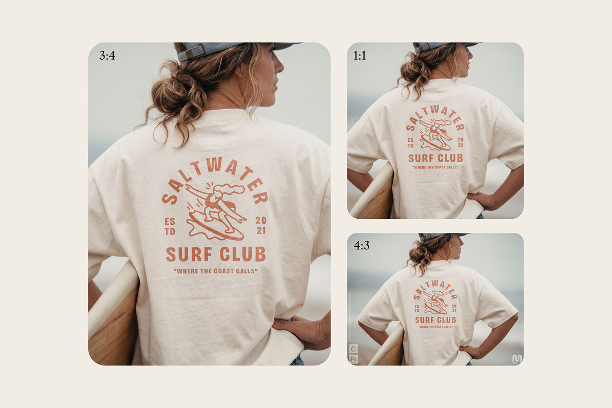Beach T-Shirt Mockup Back view, a Shirt Mockup by The Blue Bird (Photo 7 of 8)