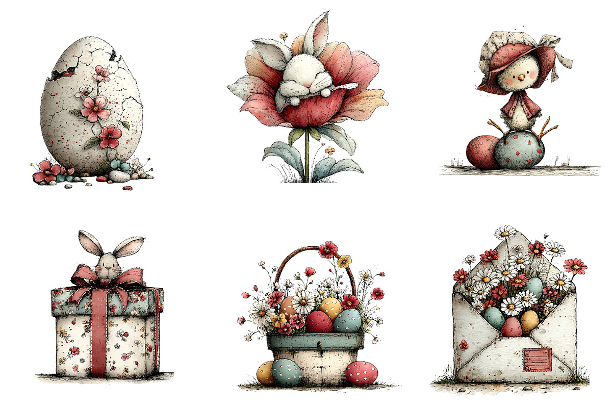 Spring Easter Watercolor Bundle, an Illustration by CreationArt (Photo 6 of 6)