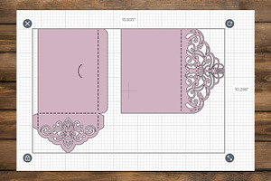 Tri Fold Wedding Invitation Template