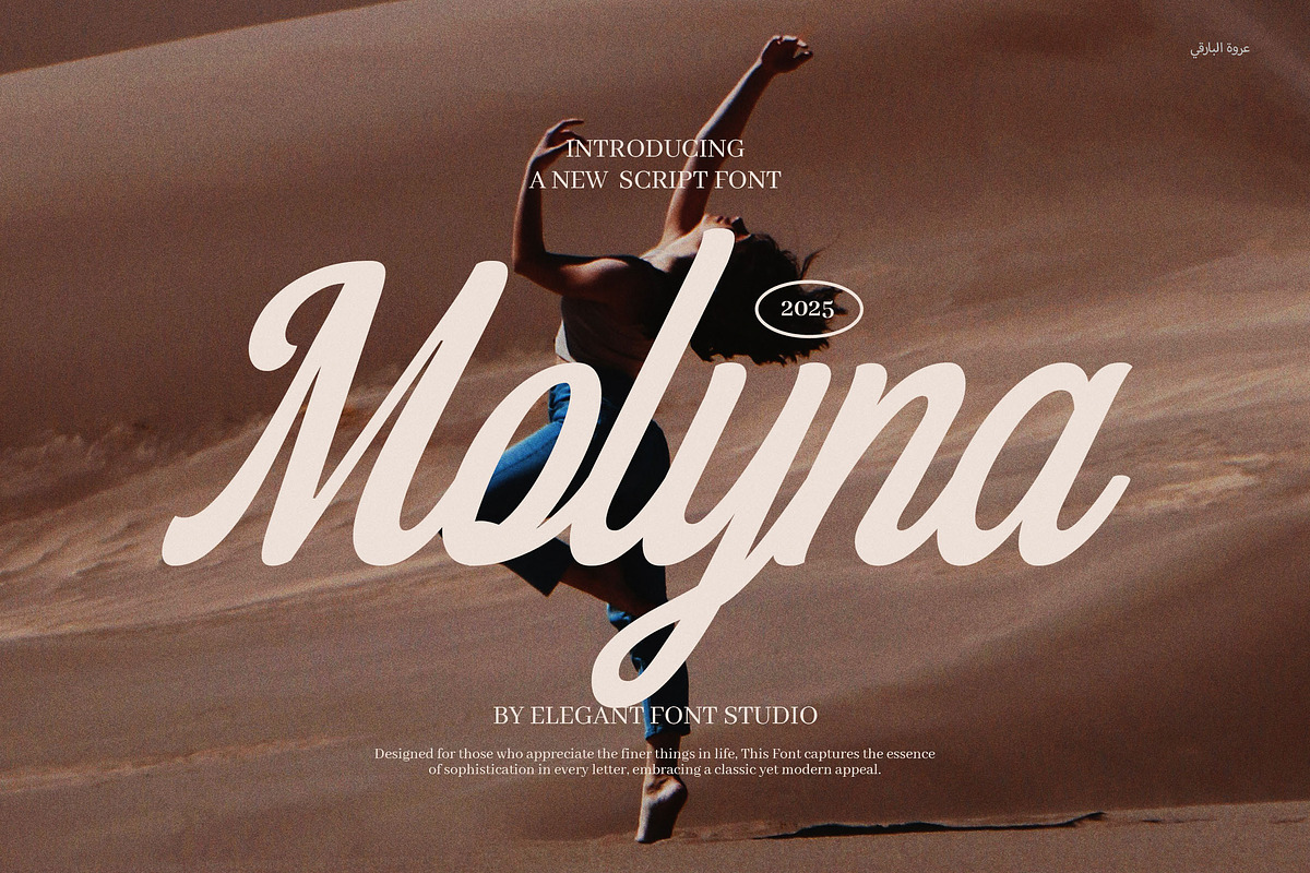 Molyna Modern Script Font, a Script Font by Elegant Font (Photo 1 of 8)