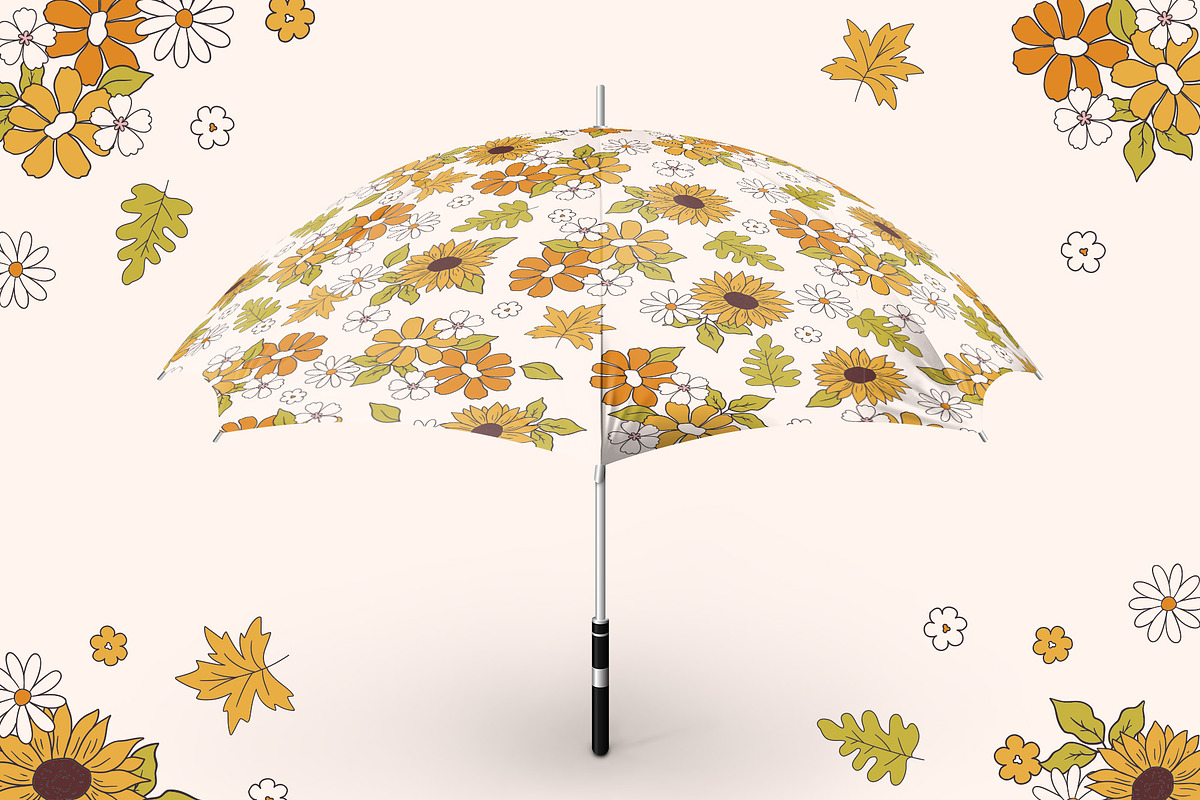 Retro Groovy Autumn Halloween, an Illustration by Cozy pattern shop (Photo 11 of 11)