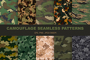 Camouflage seamless patterns, a Pattern Graphic by Alona Savchuk (Thumbnail 1 of 6)