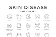 Set Line Icons of Skin Disease, an Outline Icon by motorama (Thumbnail 1 of 2)