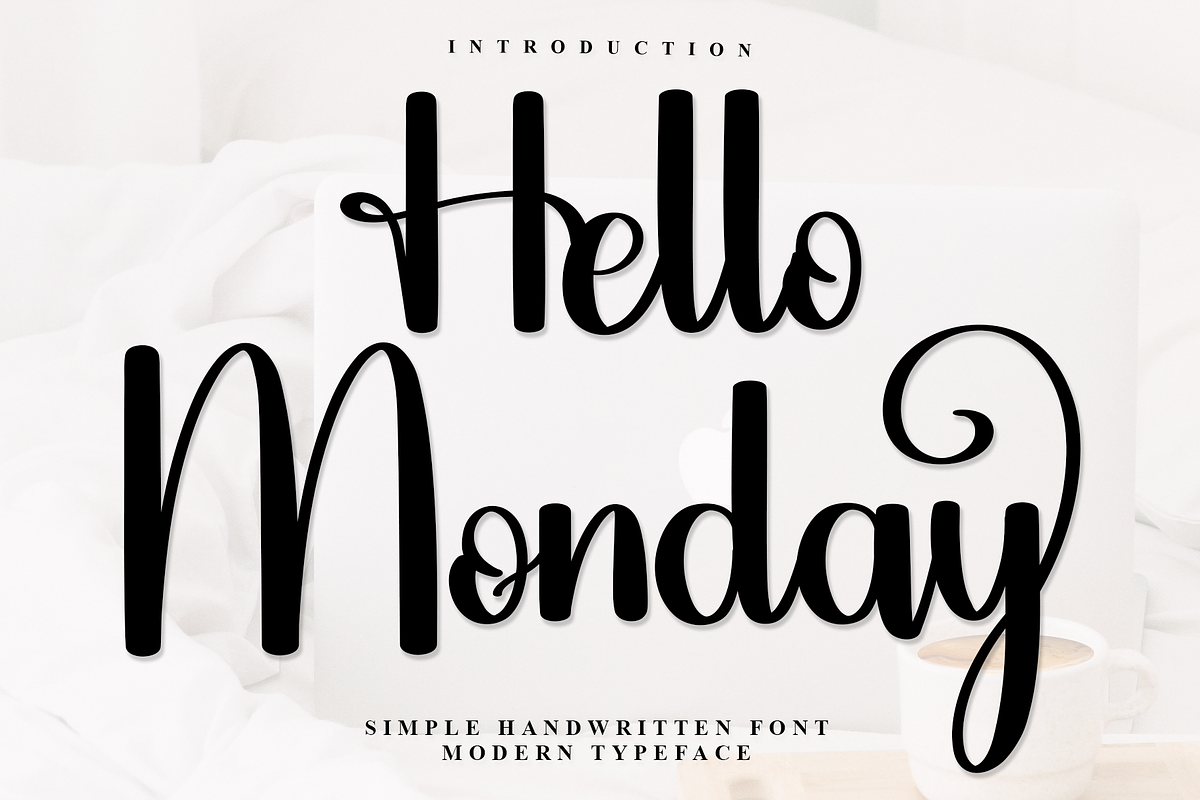 Hello Monday, a Handwritten Font by InermediaSTUDIO (Photo 1 of 7)