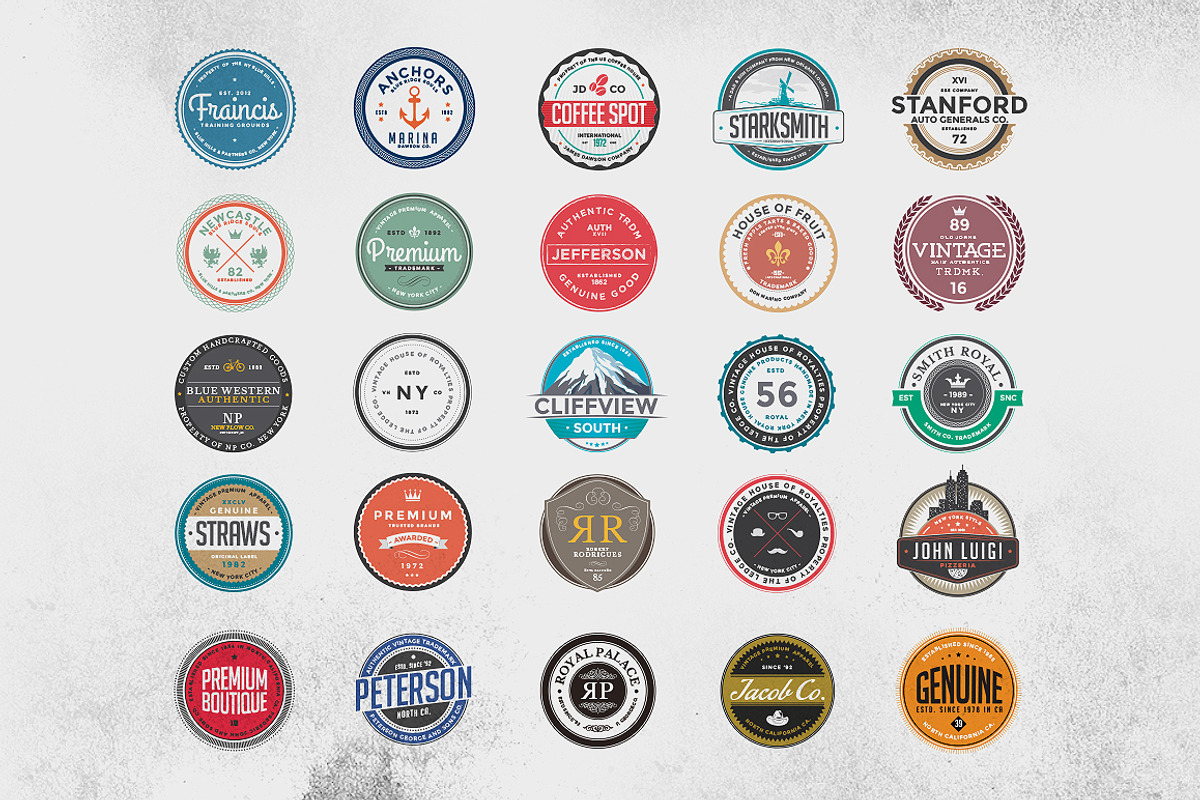 Retro Badges Set 2, a Branding & Logo Template by Graphicdome (Photo 2 of 5)